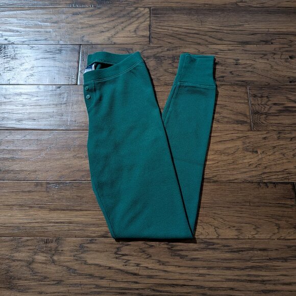 Old Navy waffle pajama PJ leggings green size XS - Picture 2 of 11